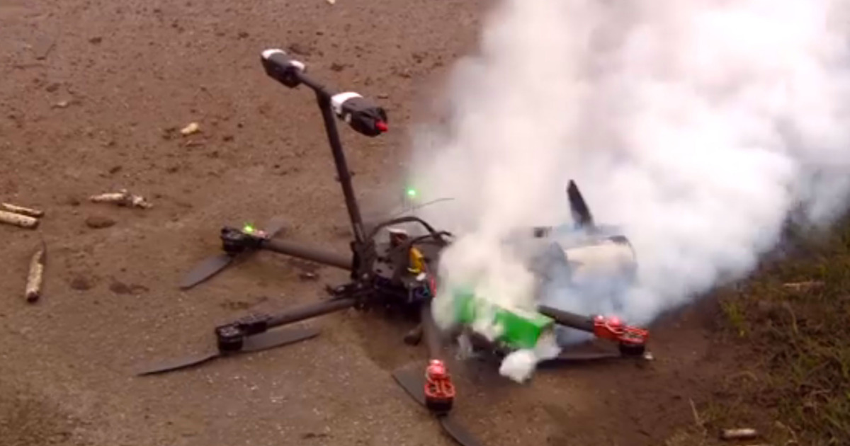 Drone crash crashed